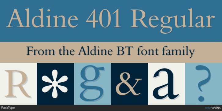 Aldine BT font preview