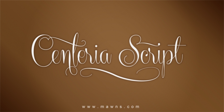 Centeria Script font preview