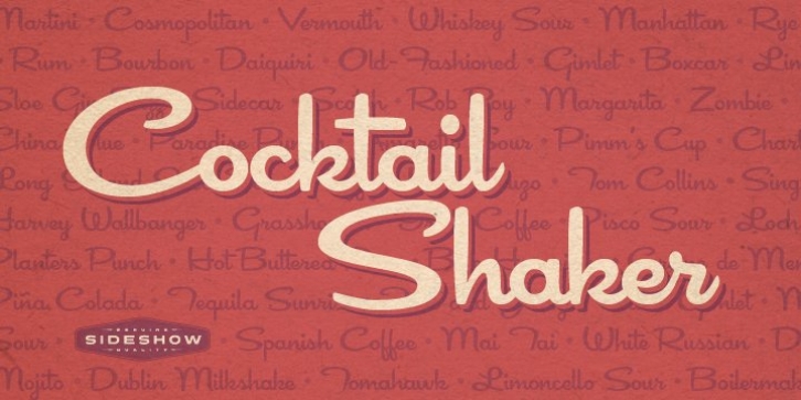 Cocktail Shaker font preview