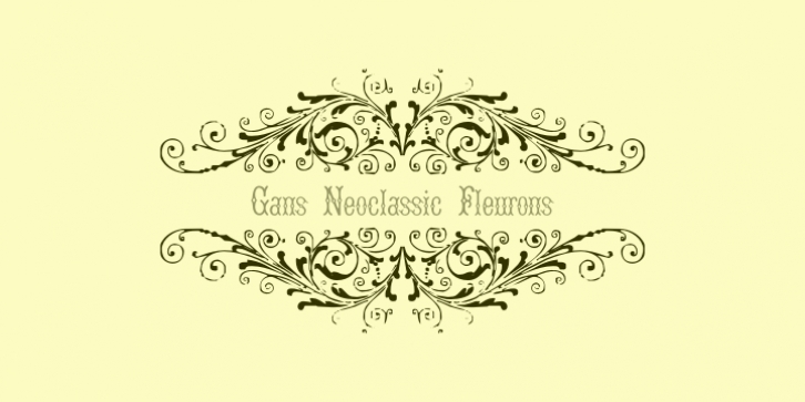 Gans Neoclassic Fleurons font preview