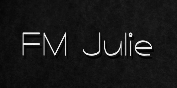 FM Julie font preview