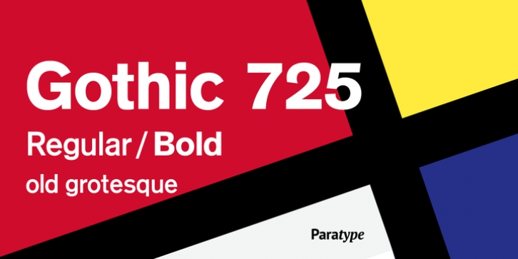 Gothic 725 font preview