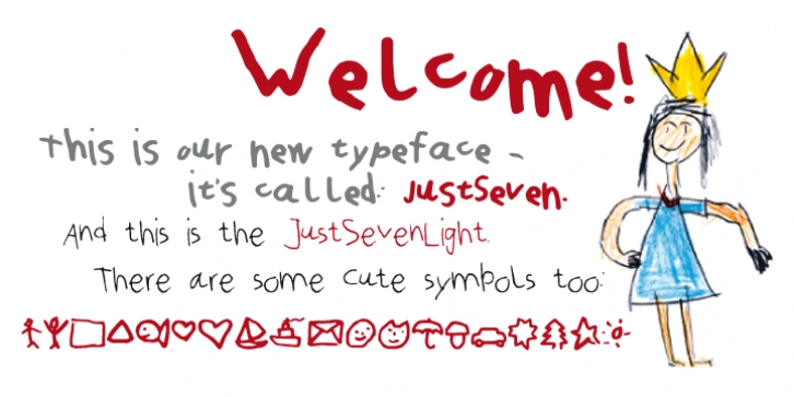 Just Seven font preview