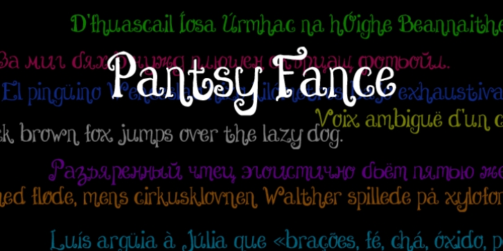 Pantsy Fance font preview