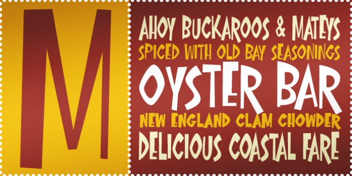 Oyster Bar BTN font preview