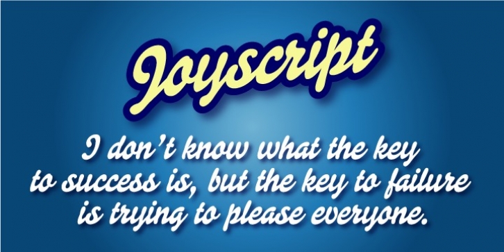 Joyscript font preview