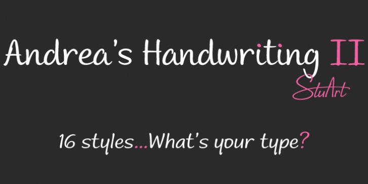 Andrea's Handwriting II font preview