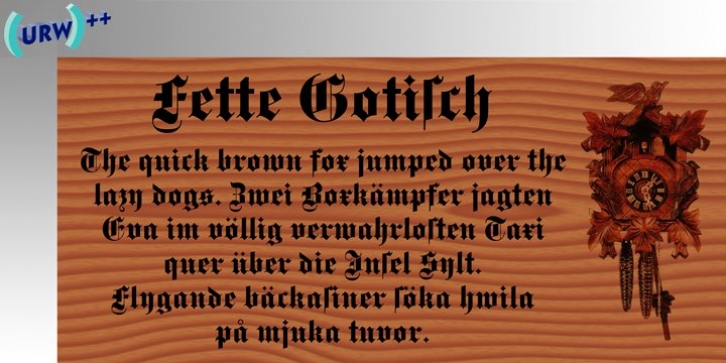 Fette Gotisch font preview