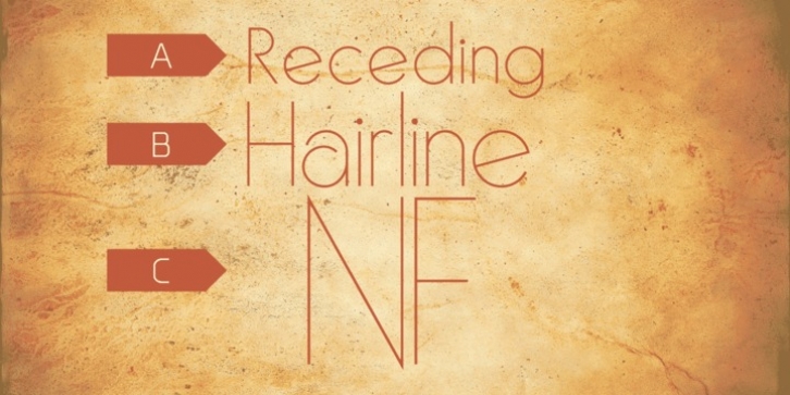 Receding Hairline NF font preview