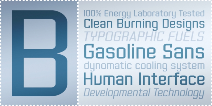 Gasoline Sans BTN font preview
