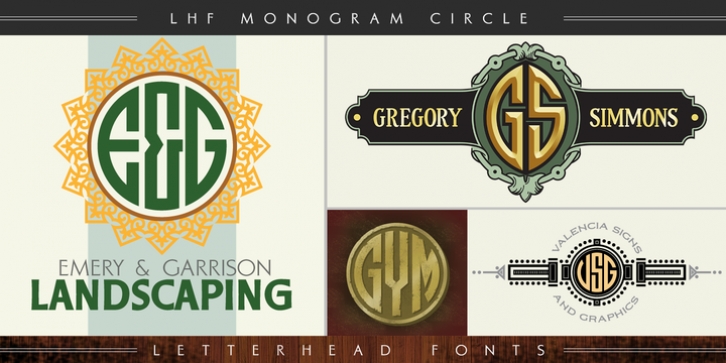 LHF Monogram Circle font preview