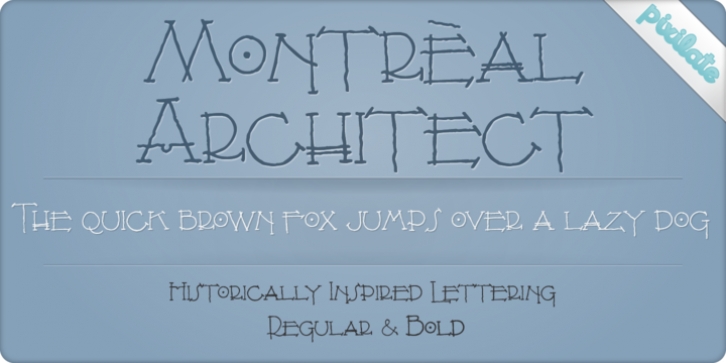 Montreal Architect Px font preview