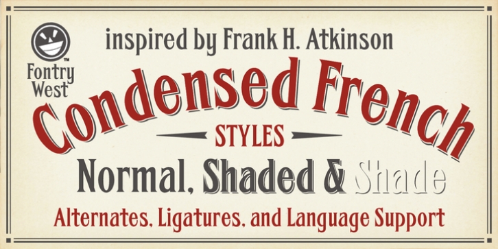 FHA Condensed French font preview
