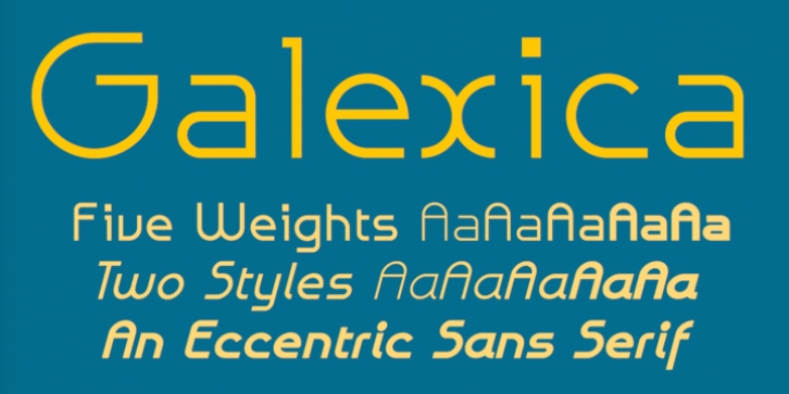Galexica font preview