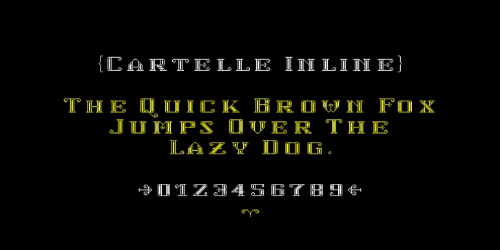 Cartelle Inline font preview