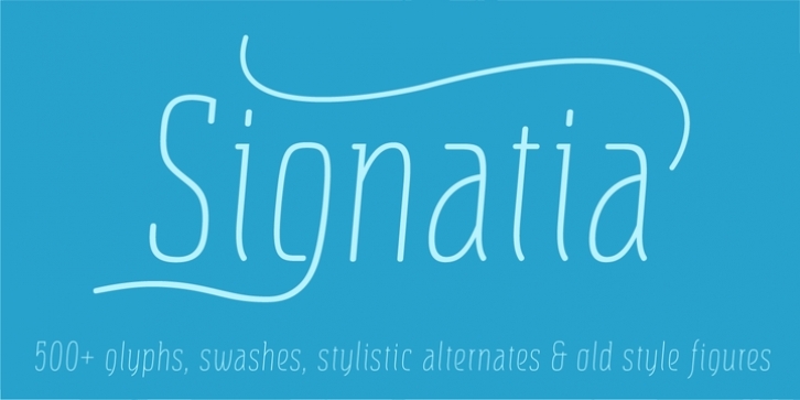Signatia font preview