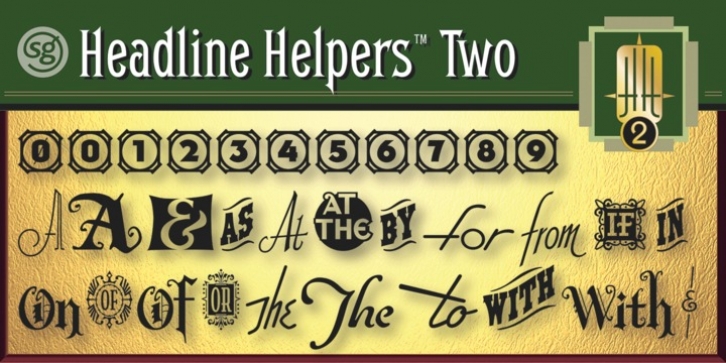 Headline Helpers Two SG font preview