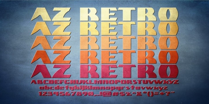 AZ Retro font preview