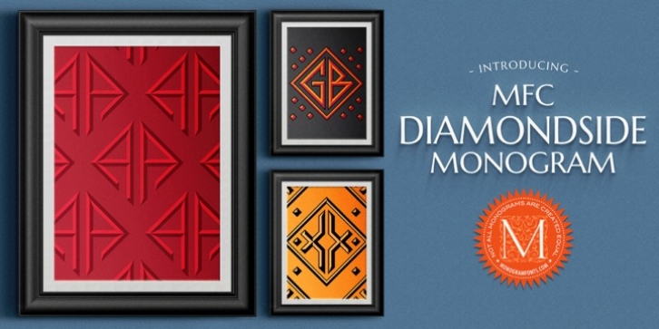 MFC Diamondside Monogram font preview