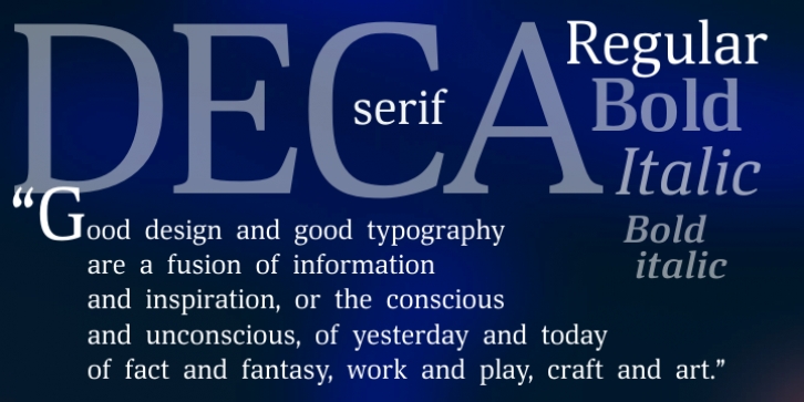 Deca Serif font preview