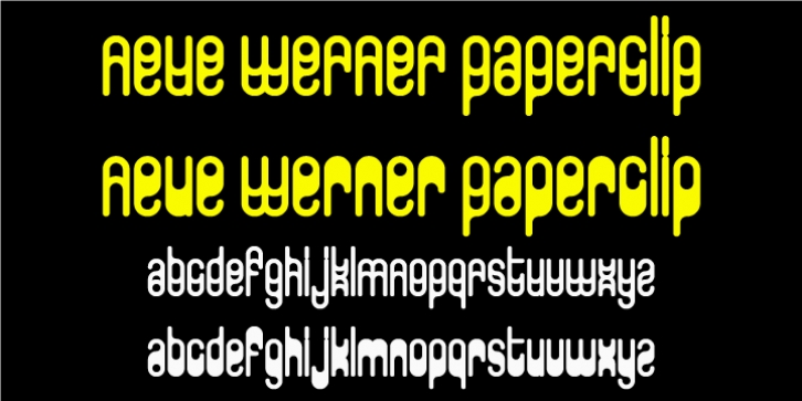 Neue Werner Paperclip font preview