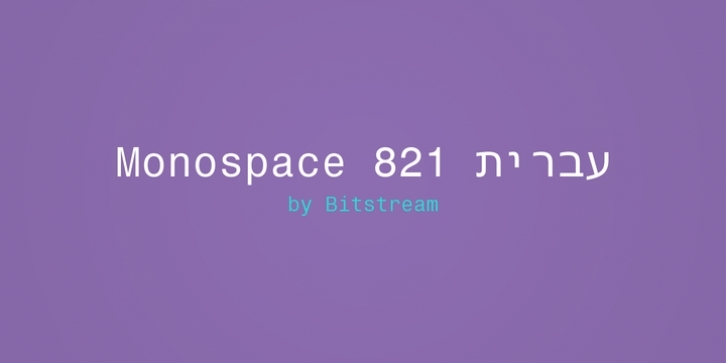 Monospace 821 Hebrew font preview