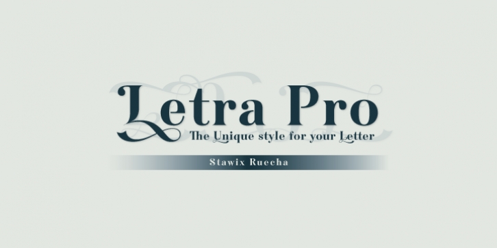 Letra Pro Headline font preview