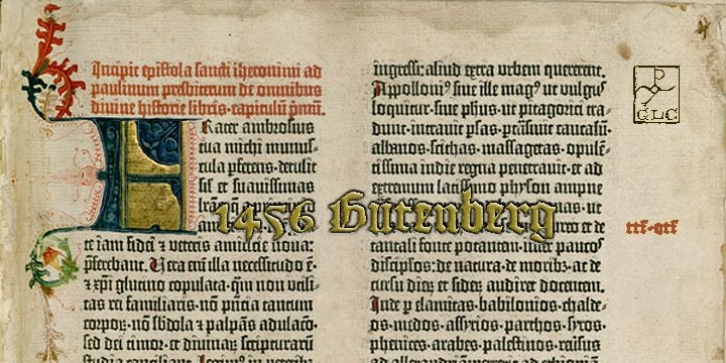 1456 Gutenberg font preview