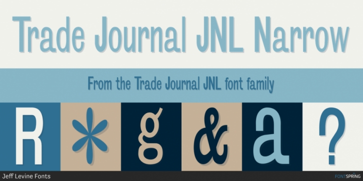 Trade Journal JNL font preview