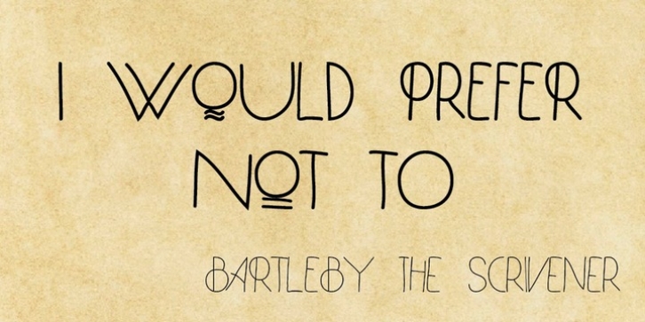Bartleby font preview