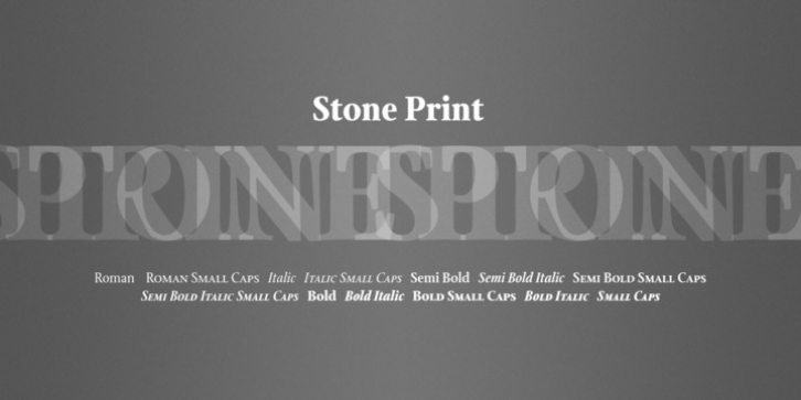 Stone Print font preview