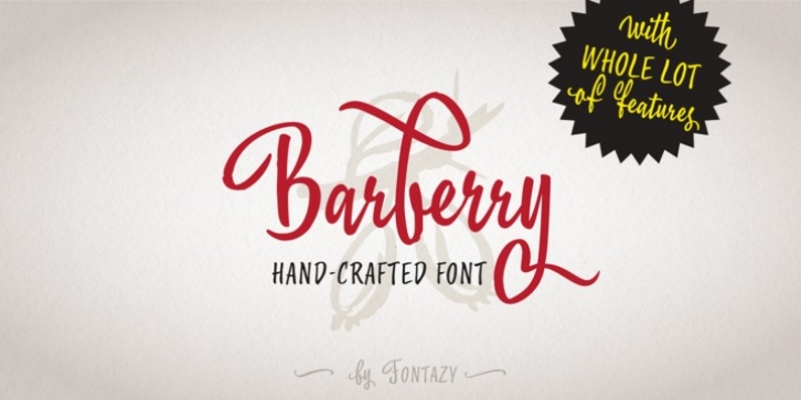Barberry font preview