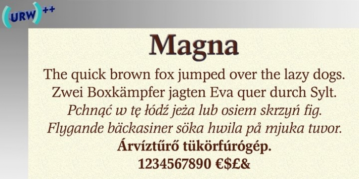 Magna font preview