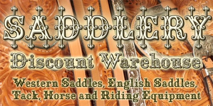 Saddlery font preview