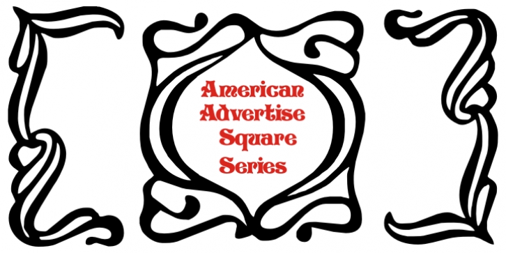 American Advertise Square Series font preview