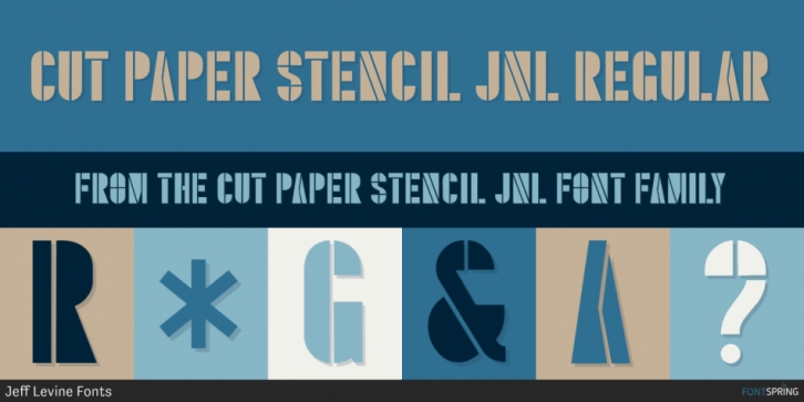Cut Paper Stencil JNL font preview