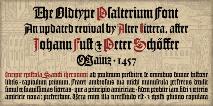 Psalterium font preview