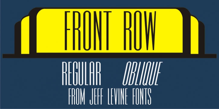 Front Row JNL font preview