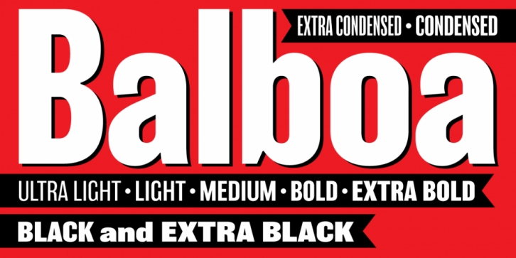 Balboa font preview
