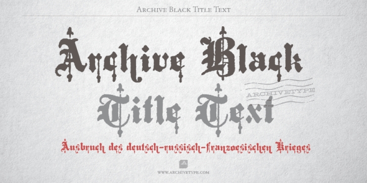 Archive Black Title Text font preview