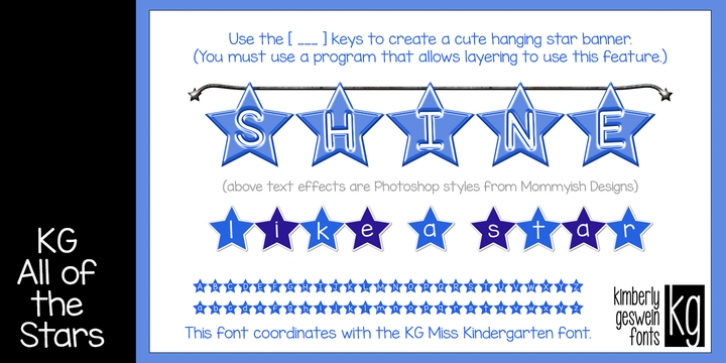 KG All Of The Stars font preview