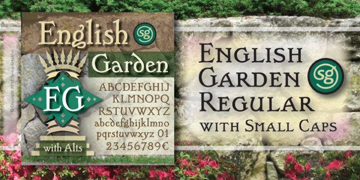 English Garden SG font preview