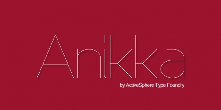 Anikka Sans font preview