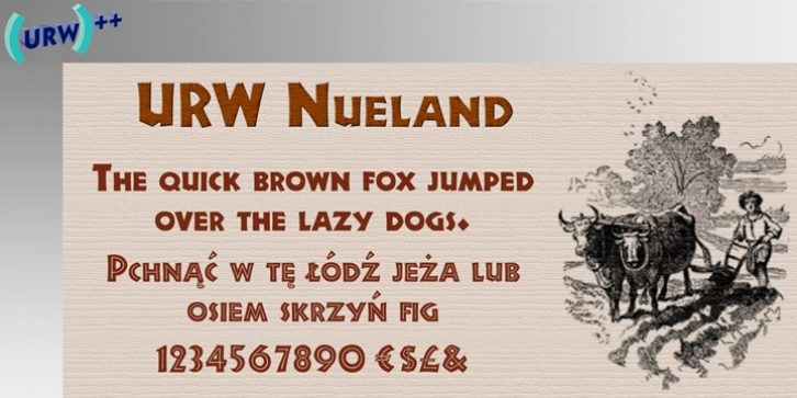 URW Neuland font preview