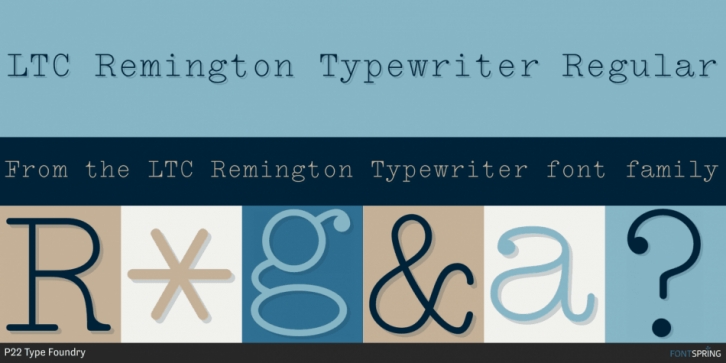 LTC Remington Typewriter font preview