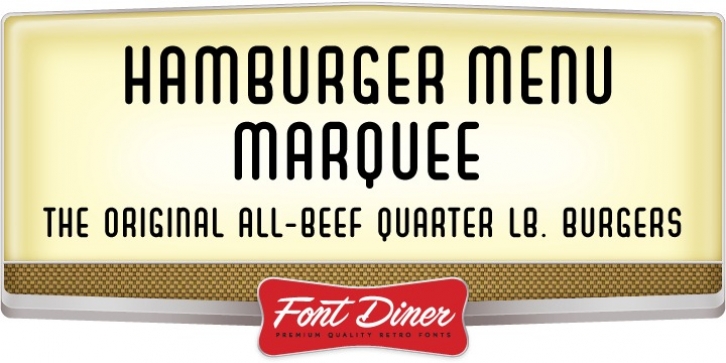 Hamburger Menu Marquee font preview