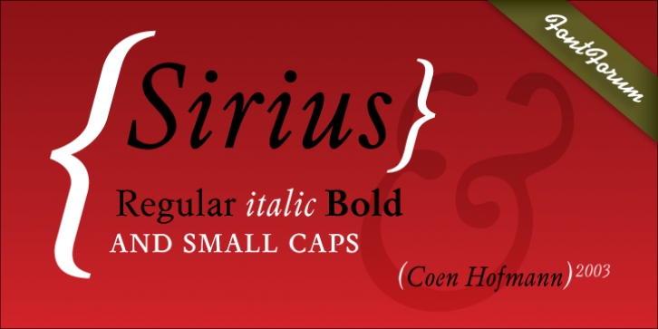 Sirius font preview