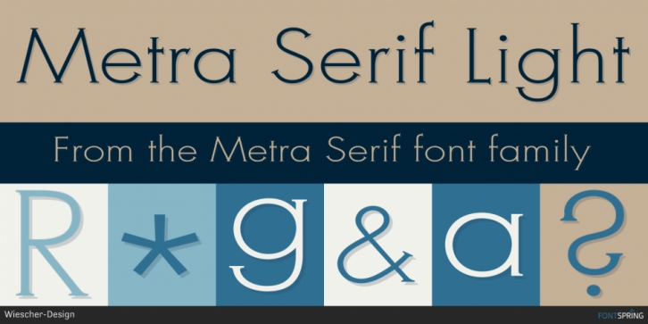Metra Serif font preview