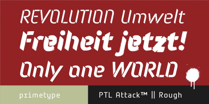 PTL Attack Rough font preview