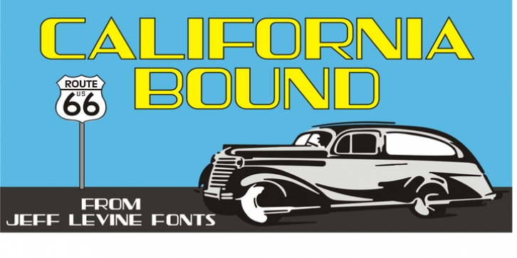 California Bound JNL font preview